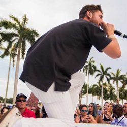 photo of performer on the Ford stage