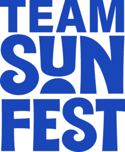 Team SunFest logo with the words Team Sun Fest